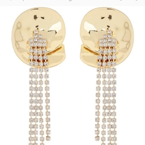 Bauble Bar Rhinestone Cascade Earrings NWT - Picture 1 of 5